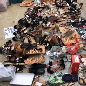 Different high heels , sandals , platform shoes